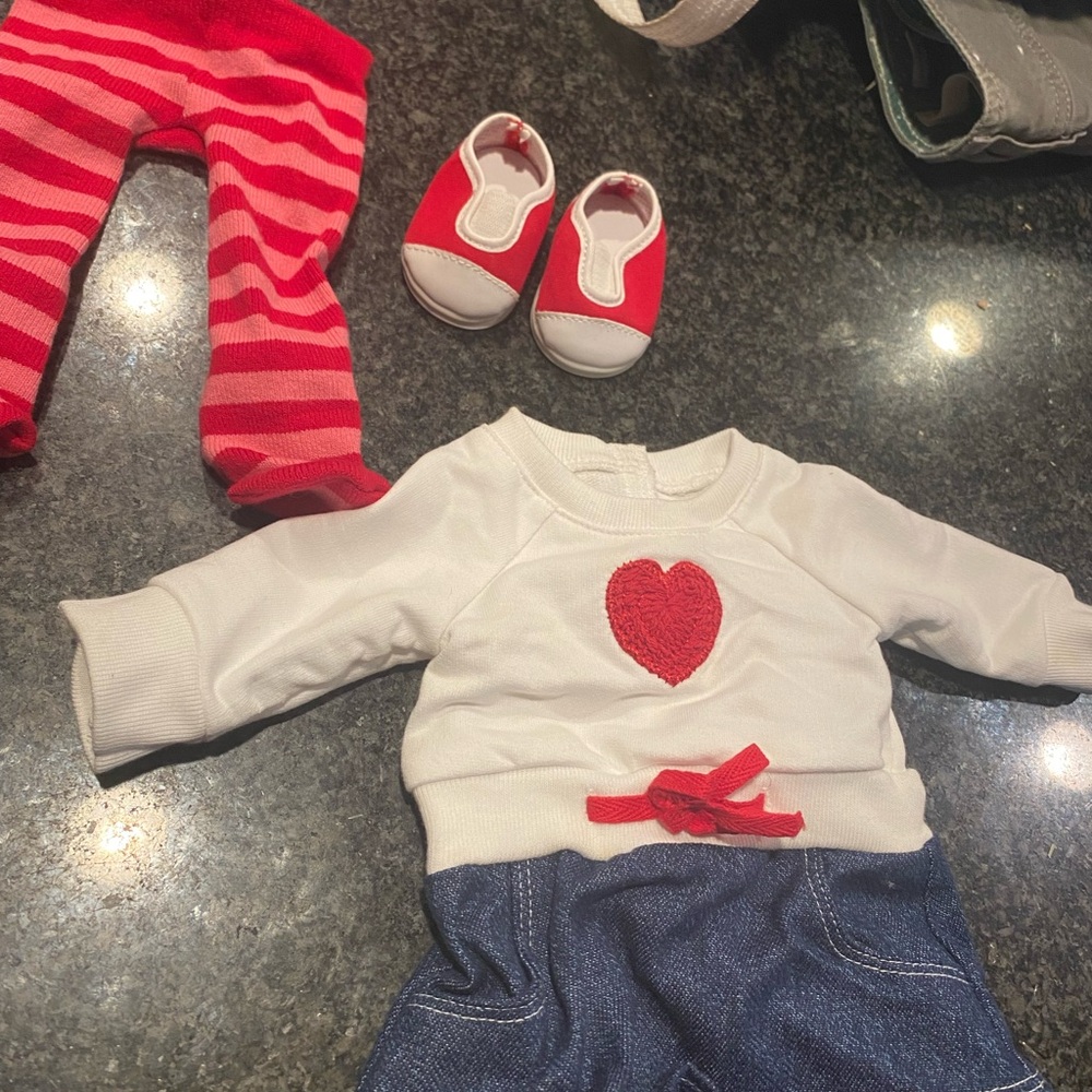 American Girl doll Outfit with Heart Design